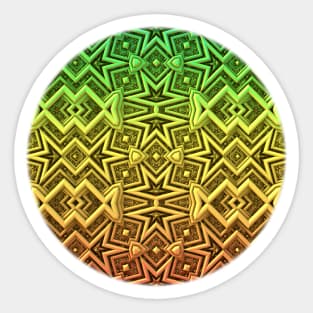 Abstract Pattern with Summer Colors Sticker